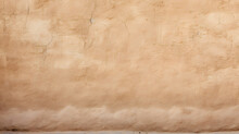Old Traditional House Wall Texture In Shindaga, Dubai. Brown Beige Sandy Color Rough Plaster Background. Generative AI.