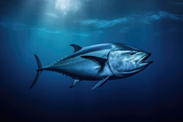 Wall Mural - Bluefin tuna underwater