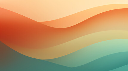Aufkleber - Minimalist earth tone gradient abstract wave abstract poster web page PPT background