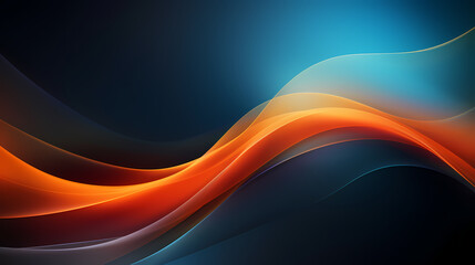 dark blue, teal and orange particles gradient blurred vortex abstract poster web page ppt background
