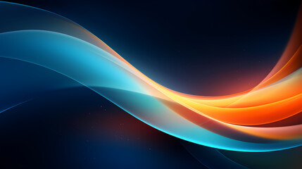 Dark blue, teal and orange particles gradient blurred vortex abstract poster web page PPT background