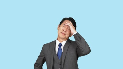 Aufkleber - 失敗して落ち込む中年ビジネスマン