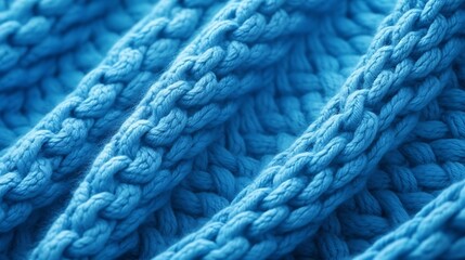 Aufkleber - Soft blue wool sweater close-up : Generative AI