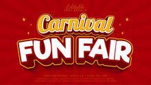 Editable text effect -  carnival funfair text style effect