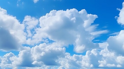 Aufkleber - blue sky with big cloud. close-up : Generative AI