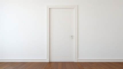 Poster - White entrance door inside an apartment in a modern interior : Generative AI