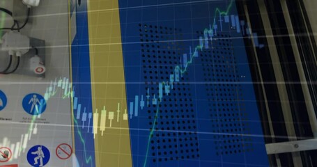 Poster - Animation of financial data processing over wind turbine