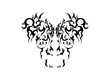 abstract mythical creature face symbol sticker