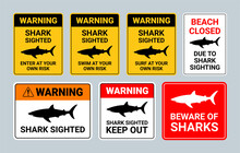 Shark Warning Sign Collection