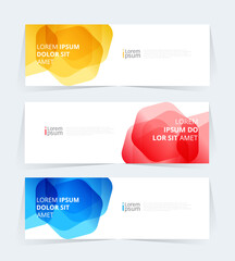 geometric banner design with vector presentation template.