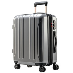 Stylish modern suitcases isolated on a transparent background