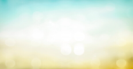 Wall Mural - blurred the light of the bokeh shines with green forest background