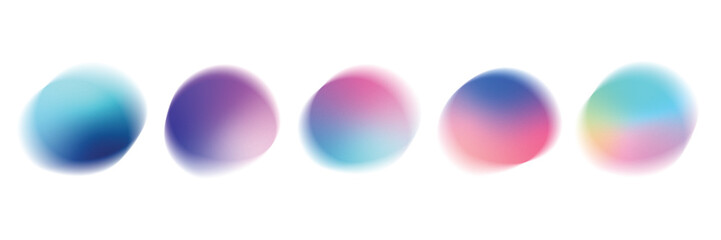 Wall Mural - gradient background colorful. abstract shapes circle gradient with grain noise texture
