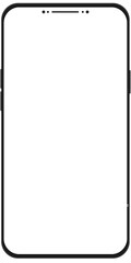 Wall Mural - Realistic phone model with transparent screen. Smartphone for business purpose. Vector illustration.