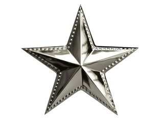 Wall Mural - silver star christmas tree topper.