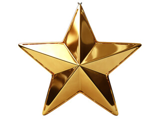Wall Mural - golden star christmas tree topper.