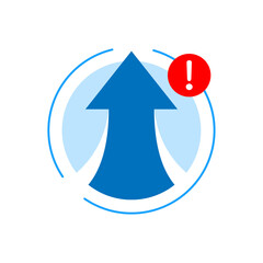 Poster - New app upgrade available concept illustration flat design vector. modern graphic element for empty state ui, infographic, icon