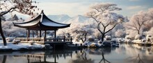 Gyeongbokgung Palace Winter Covered Snow Seoul , Background Image For Website, Background Images , Desktop Wallpaper Hd Images
