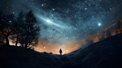 Wall Mural - milky way. generative ai.