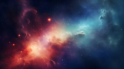 Wall Mural - nebula and galaxies in space. abstract cosmos background. generative ai.