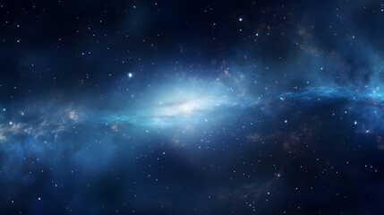 Wall Mural - panorama milky way galaxy with stars and space dust in the universe. generative ai.
