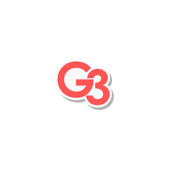 Poster - Modern and unique letter G3 initials logo isolated on white background