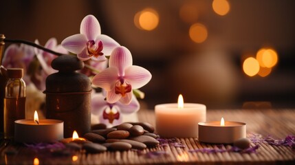 Thai massage spa object, wellness and relaxation concept. Aromatherapy body care