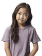 Adorable Asian American Girl with Blank T-shirt and Comfortable Shorts Mockup for Trendy E-commerce Fashion