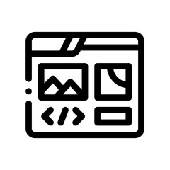 web development line icon