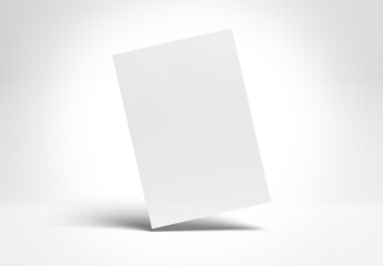 Wall Mural - magazine mockup on blank surface. cover template isolated on white. 3d rendering