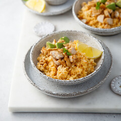 Sticker - Chicken with couscous and avocado