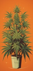 Bright and colorful marijuana poster