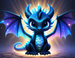 cute cartoon dark night fury dragon