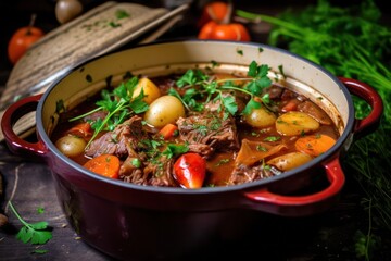 Wall Mural - Hungarian braised venison stew.