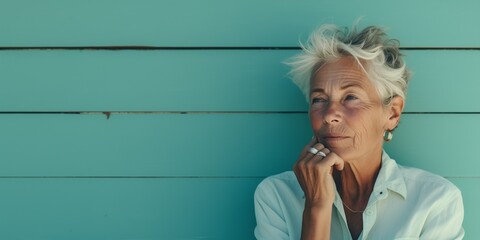 Wall Mural - Portrait of elderly woman