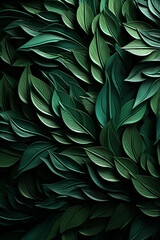 Poster - A close-up of a laurel wreath's leaves, capturing their vibrant green color and the intricate patterns of their arrangement.  