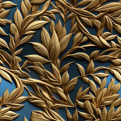 Aufkleber - seamless background with leaves
