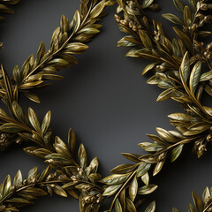 Aufkleber - gold laurel wreath
