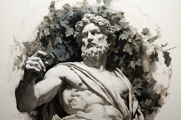 Leinwandbilder - a laurel wreath placed on a historical figure's statue or monument, honoring their legacy and accomplishments. 