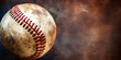  Rough and rugged texture of old baseball balls close up on vintage background ,Baseball Logo Design  ,Free softball ground equipment players gloves with generative ai