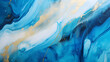 Abstract ocean- ART. Natural Luxury. Style incorporates the swirls of marble or the ripples of agate. Very beautiful blue paint with the addition of gold powder. generative AI.