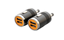 Pair of Smart Car Adapter Isolated on Transparent Background PNG.