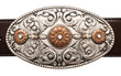 Designed Brand Western Concho Belt Isolated On Transparent Background PNG.