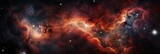 Fototapeta  - Vibrant space galaxy cloud illuminating night sky wonders of cosmos revealed through astronomy