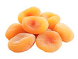 dried apricots isolated on a transparent background  