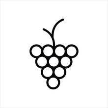 Grapes  Icon With White Background Vector
