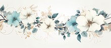 The Abstract Floral Illustration In A Vintage Design Showcases A Creative Blend Of White And Retro Patterns Adding A Touch Of Elegance To The Nature Inspired Background Texture In This Fash