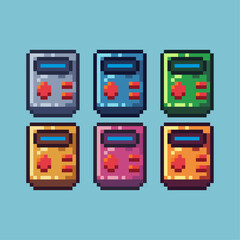 Fototapete - Pixel art sets of controller game with variation color item asset. Simple bits of game pixelated style. 8bits perfect for game asset or design asset element for your game design asset.