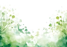 Abstract Green Ornate Background. Invitation And Celebration Card.