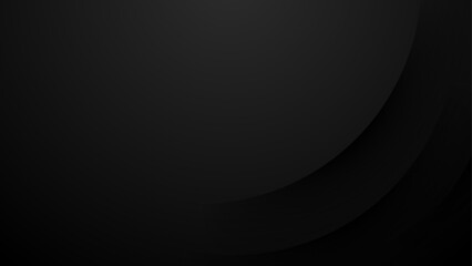 Wall Mural - abstract black background with layered circle composition